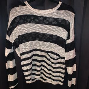 Olive & Oak black & white striped sweater